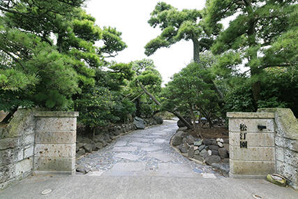玄関への小道