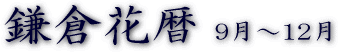 鎌倉花暦9月〜12月