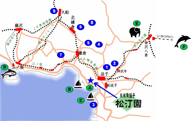 ぶらり古都鎌倉地図